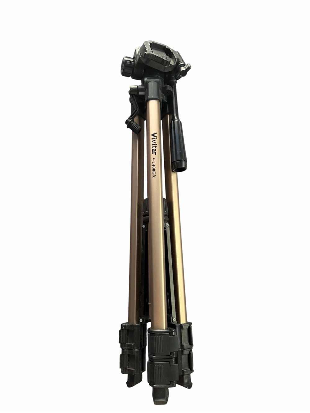 Vivitar V-2400GX Extendable Camera Tripod with 3-Way Pan Head & Carrying Hook